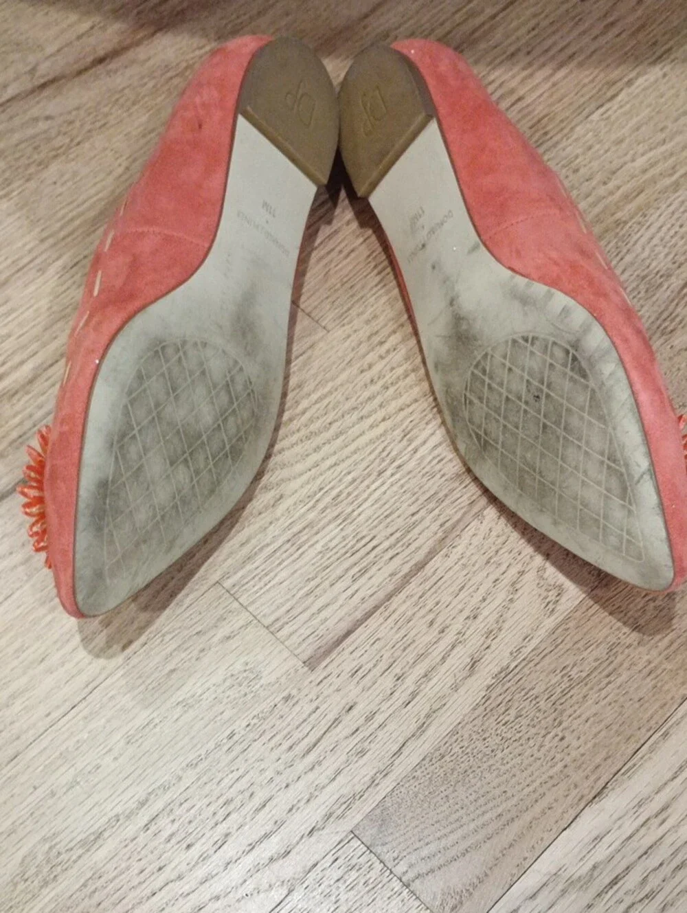 Donald J. Pliner coral suede